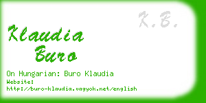 klaudia buro business card